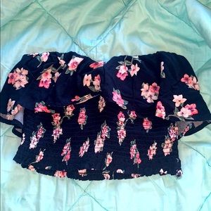 Hollister floral crop top